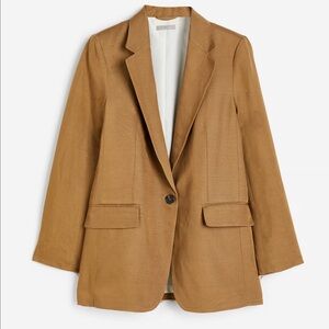 H&M Linen Blend Oversized Blazer